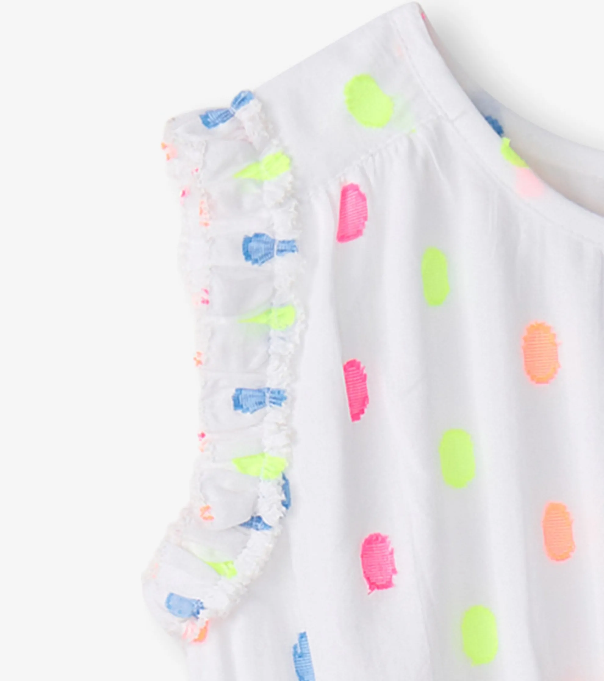 Sale Girls Summer Dots Woven Play Dress Dresses