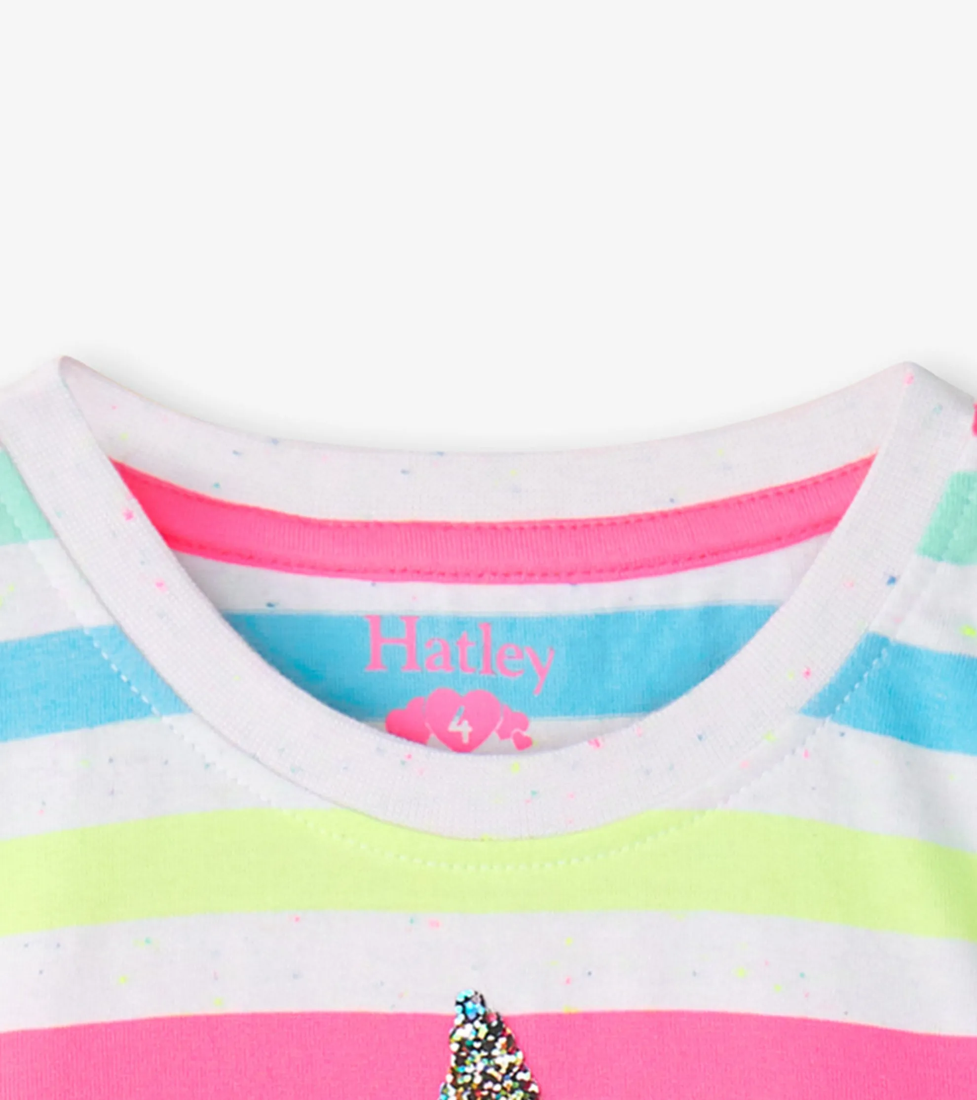 Girls Summer Sea Stripes Graphic Tee Tops