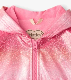 New Girls Summer Zip-Up Rain Jacket Rainwear|Rainwear