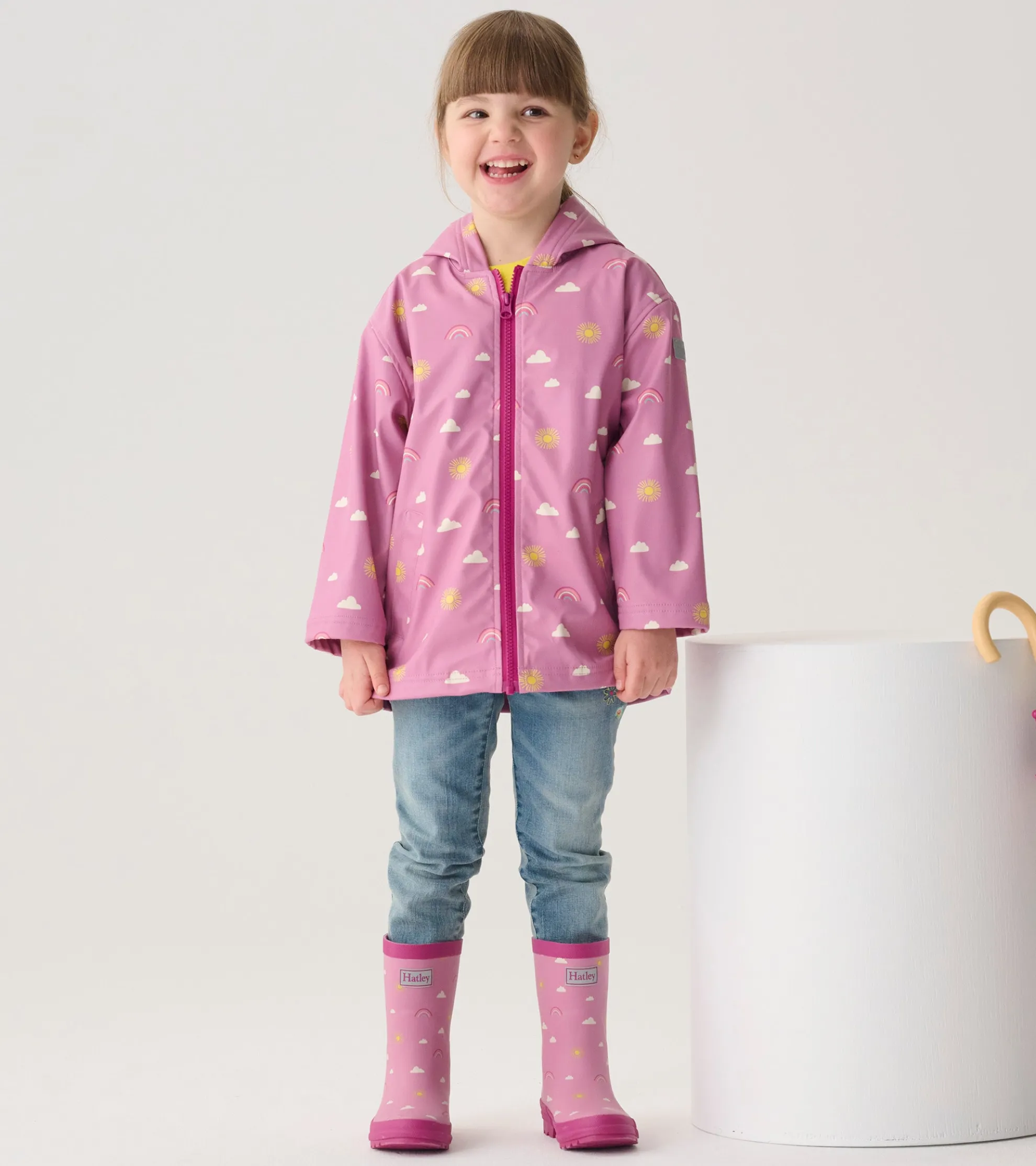 Discount Girls Sun Charms Matte Rain Boots Rainwear|Rainwear