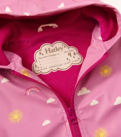 Girls Sun Charms Zip-Up Rain Jacket Rainwear|Rainwear