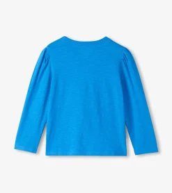 Clearance Girls Super Star Guitar Long Sleeve Graphic Tee Tops