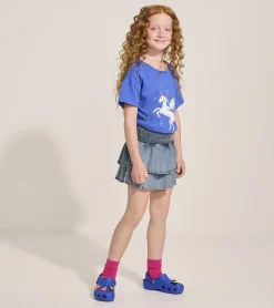 Online Girls Tencel Smocked Skirt Bottoms