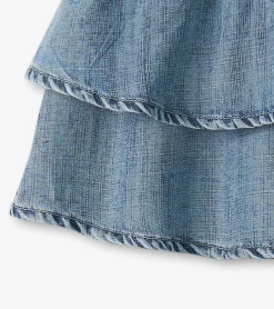 Online Girls Tencel Smocked Skirt Bottoms