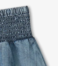 Online Girls Tencel Smocked Skirt Bottoms
