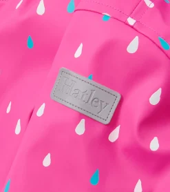 Discount Girls Tiny Dots Sherpa Lined Button-Up Rain Jacket Rainwear|Rainwear
