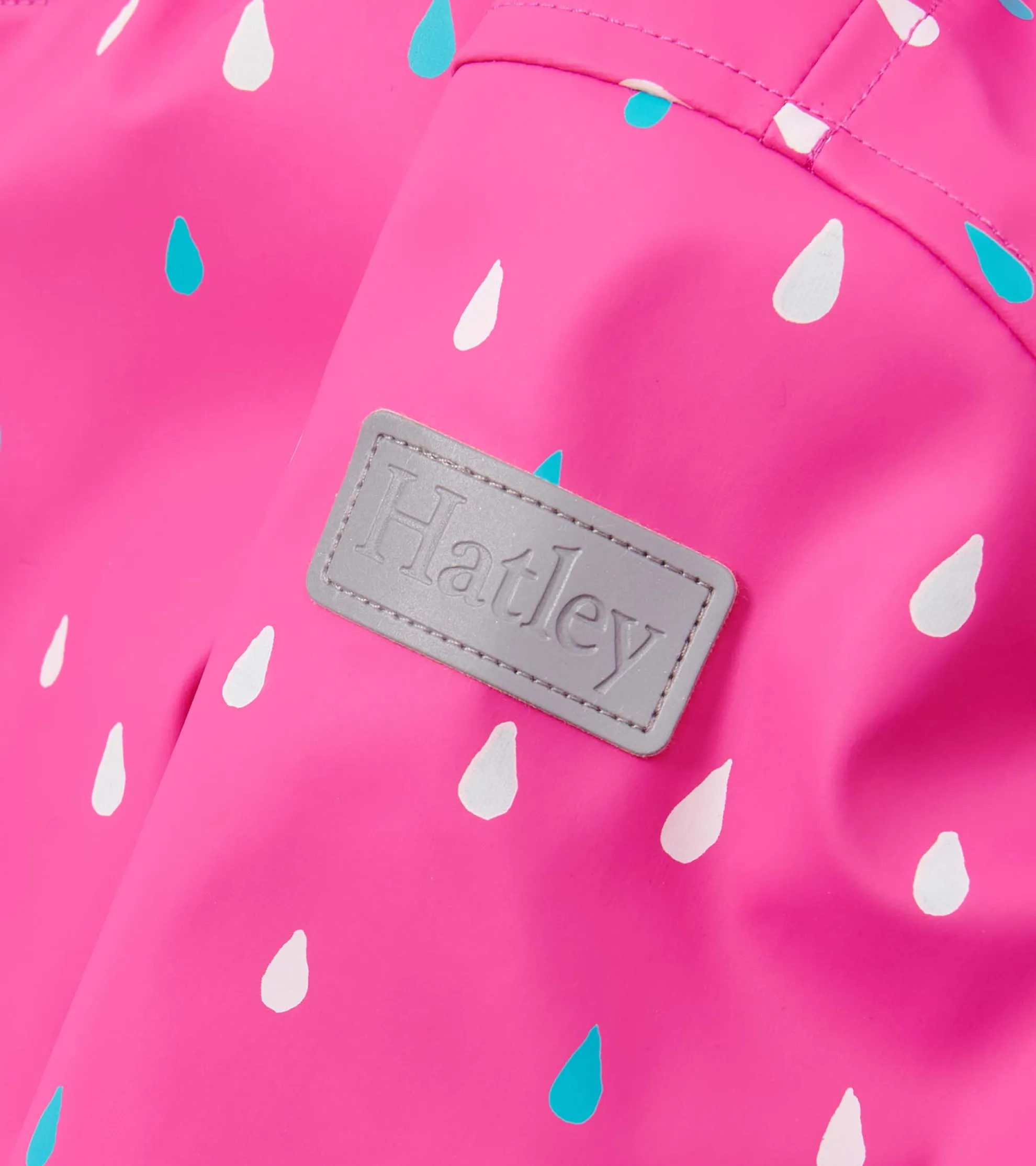 Discount Girls Tiny Dots Sherpa Lined Button-Up Rain Jacket Rainwear|Rainwear