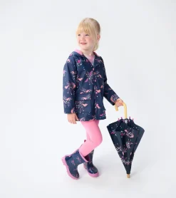 Outlet Girls Unicorn Constellations Colour Changing Button-Up Rain Jacket Rainwear|Rainwear