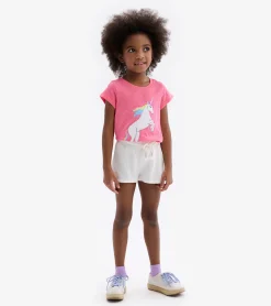 Outlet Girls White Adventure Shorts Bottoms