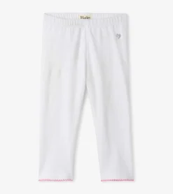 Best Girls White Summer Capri Leggings Bottoms