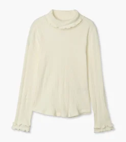 Discount Girls Winter Cream Turtleneck Tops