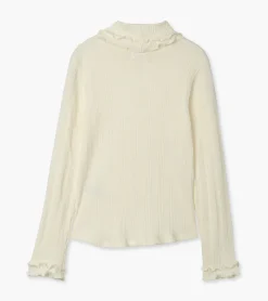 Discount Girls Winter Cream Turtleneck Tops