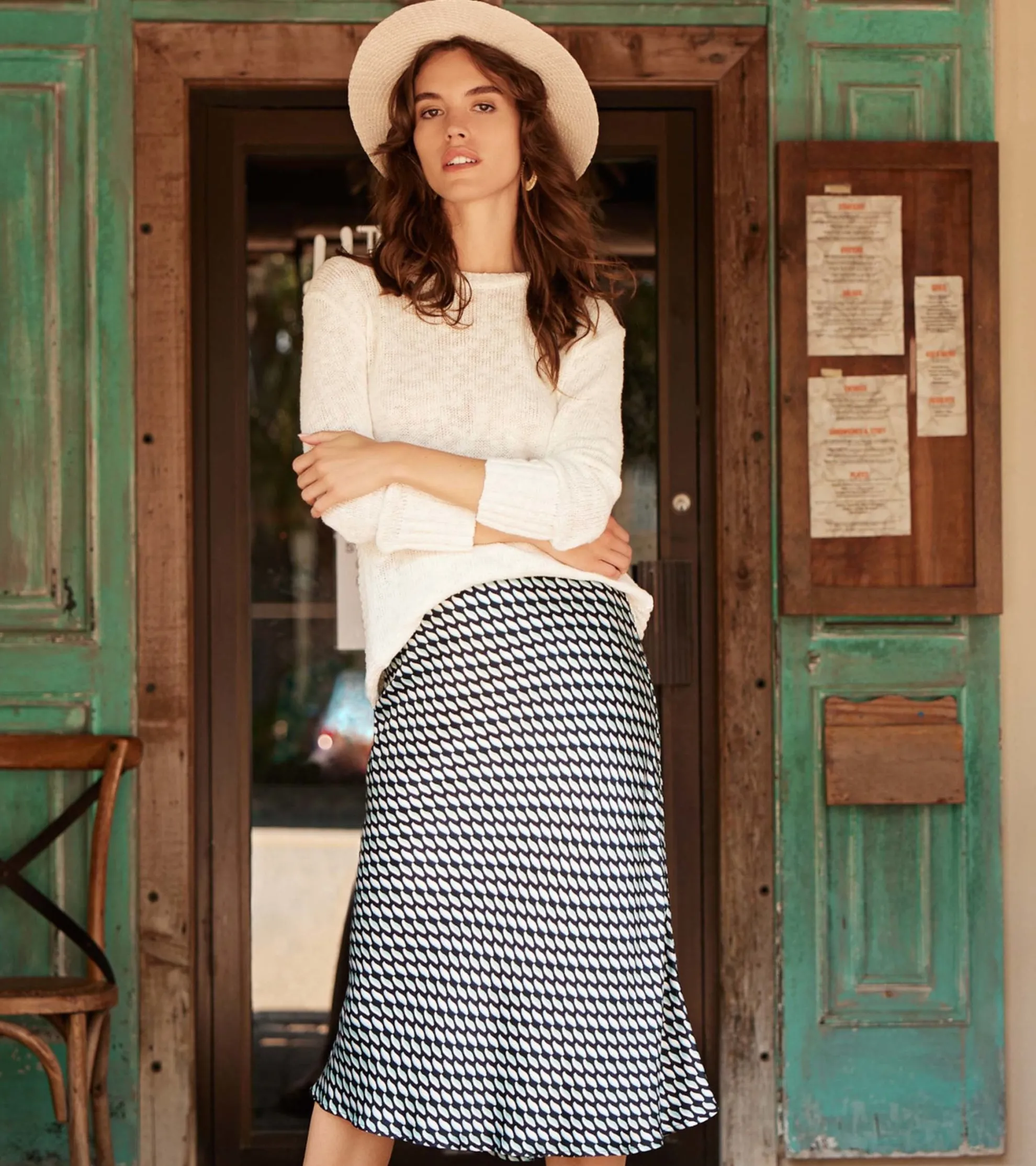 Discount Grace Midi Skirt - Graphic Leaves Women Bottoms