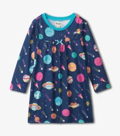 Interstellar Long Sleeve Girls Nightgown Sleepwear|Sleepwear