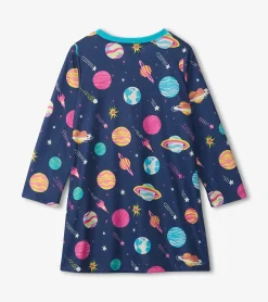 Interstellar Long Sleeve Girls Nightgown Sleepwear|Sleepwear