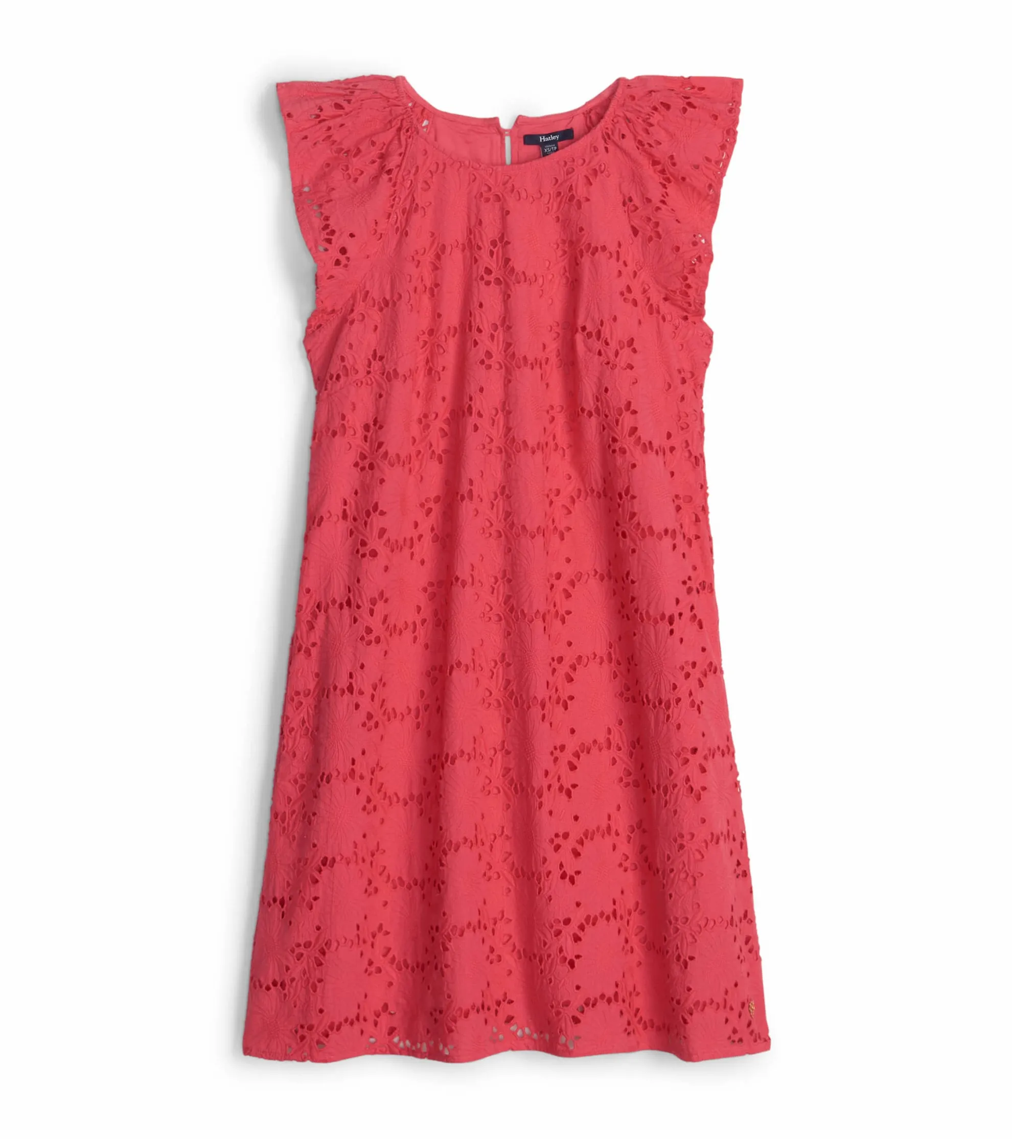 New Kaia Eyelet Dress - Rouge Red Women Dresses