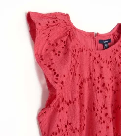 New Kaia Eyelet Dress - Rouge Red Women Dresses