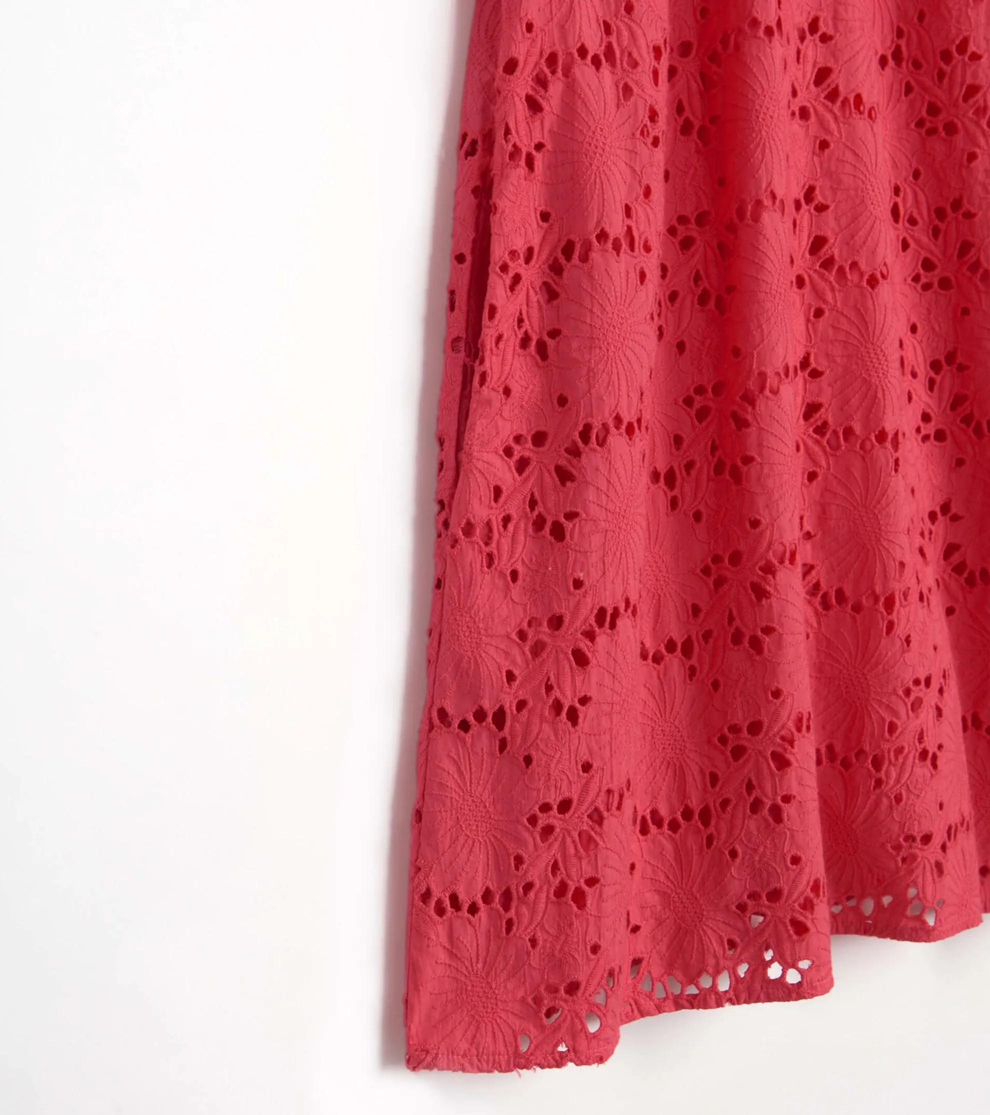 New Kaia Eyelet Dress - Rouge Red Women Dresses