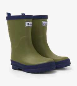 Best Kids Forest Green Matte Rain Boots BOY Rainwear|Rainwear