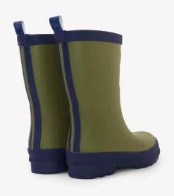 Best Kids Forest Green Matte Rain Boots BOY Rainwear|Rainwear