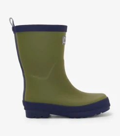 Best Kids Forest Green Matte Rain Boots BOY Rainwear|Rainwear