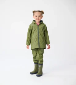 Best Kids Forest Green Matte Rain Boots BOY Rainwear|Rainwear
