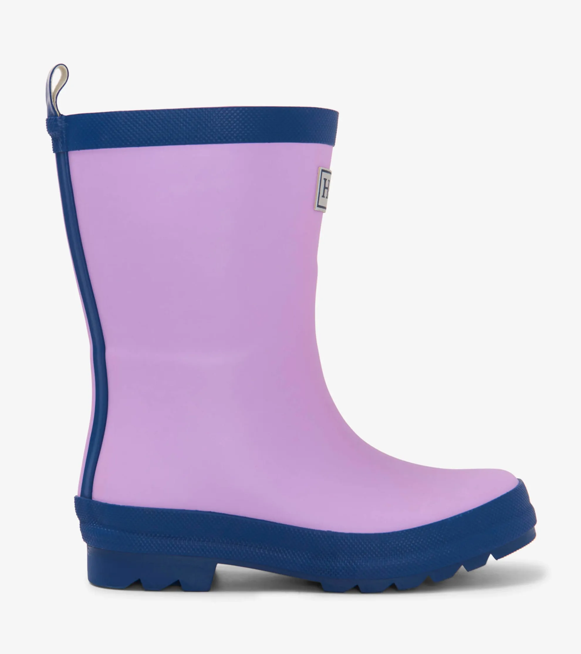 Kids Lilac And Navy Matte Rain Boots Rainwear|Rainwear