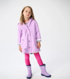 Kids Lilac And Navy Matte Rain Boots Rainwear|Rainwear
