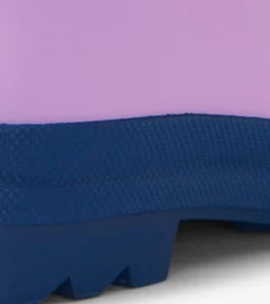 Kids Lilac And Navy Matte Rain Boots Rainwear|Rainwear