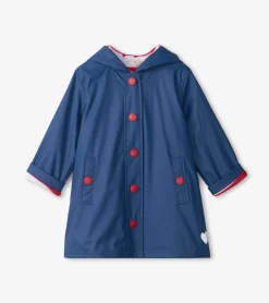 New Kids Navy & Red Button-Up Rain Jacket BOY Rainwear|Rainwear