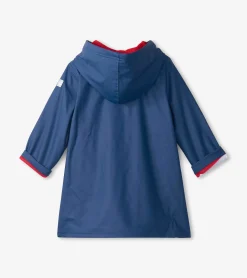 New Kids Navy & Red Button-Up Rain Jacket BOY Rainwear|Rainwear