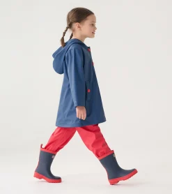 New Kids Navy & Red Button-Up Rain Jacket BOY Rainwear|Rainwear
