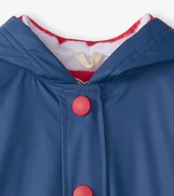 New Kids Navy & Red Button-Up Rain Jacket BOY Rainwear|Rainwear