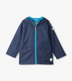 Best Kids Navy Zip-Up Lightweight Rain Jacket BOY Rainwear|Rainwear