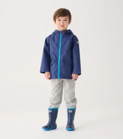 Best Kids Navy Zip-Up Lightweight Rain Jacket BOY Rainwear|Rainwear