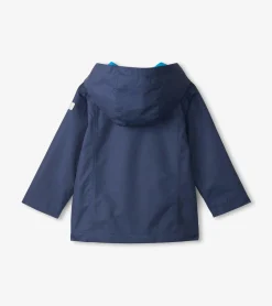 Best Kids Navy Zip-Up Lightweight Rain Jacket BOY Rainwear|Rainwear