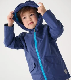 Best Kids Navy Zip-Up Lightweight Rain Jacket BOY Rainwear|Rainwear