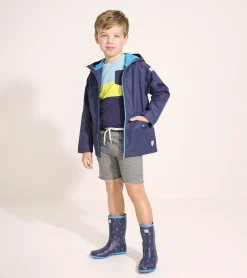 Best Kids Navy Zip-Up Lightweight Rain Jacket BOY Rainwear|Rainwear