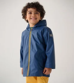 Online Kids Navy Zip-Up Rain Jacket BOY Rainwear|Rainwear