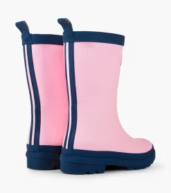 Clearance Kids Pink & Navy Matte Rain Boots Rainwear|Rainwear