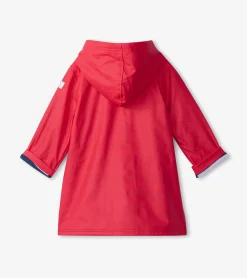 New Kids Red & Navy Button-Up Rain Jacket BOY Rainwear|Rainwear