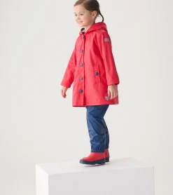 New Kids Red & Navy Button-Up Rain Jacket BOY Rainwear|Rainwear