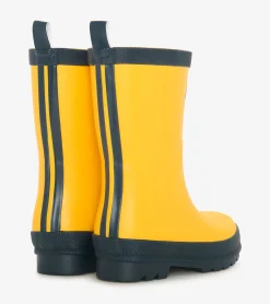 Kids Yellow & Navy Matte Rain Boots BOY Rainwear|Rainwear