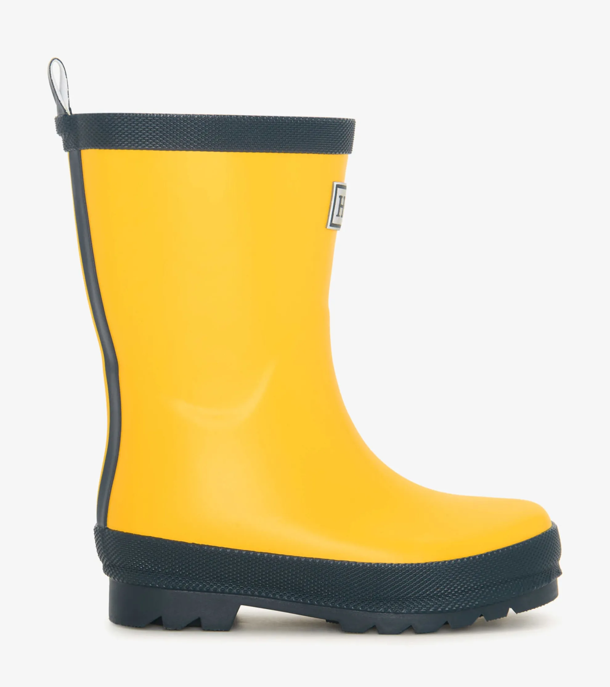 Kids Yellow & Navy Matte Rain Boots BOY Rainwear|Rainwear