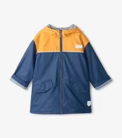New Kids Yellow & Navy Zip-Up Rain Jacket BOY Rainwear|Rainwear