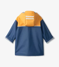 New Kids Yellow & Navy Zip-Up Rain Jacket BOY Rainwear|Rainwear