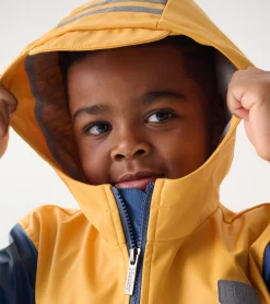 New Kids Yellow & Navy Zip-Up Rain Jacket BOY Rainwear|Rainwear