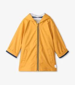 Hot Kids Yellow Zip-Up Rain Jacket BOY Rainwear|Rainwear