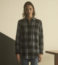Lara Tunic - Caviar Plaid Women Tops