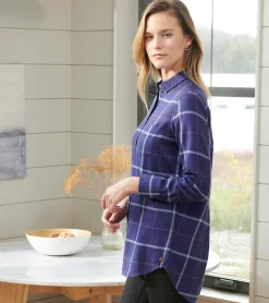 Online Lara Tunic - Windowpane Plaid Women Tops